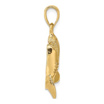 10K Yellow Gold Shark Charm – view 3