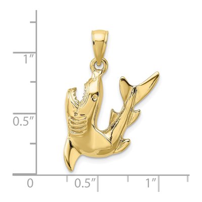10K Yellow Gold Shark Charm – view 4