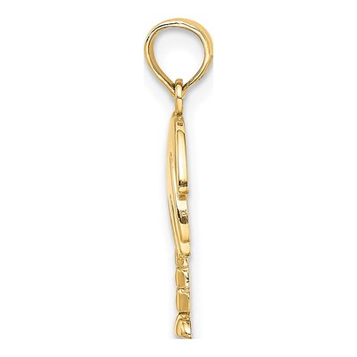 10K Yellow Gold Palm Tree Pendant – view 2