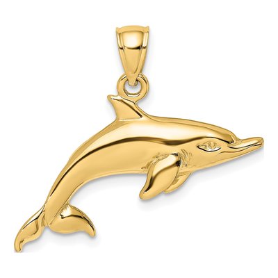 10K Yellow Gold Dolphin Charm