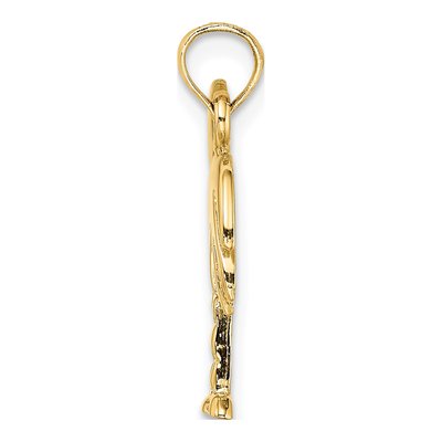 10K Yellow Gold Palm Tree Pendant – view 2