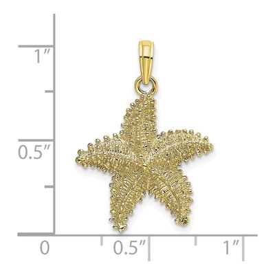 10K Yellow Gold Starfish Pendant – view 4