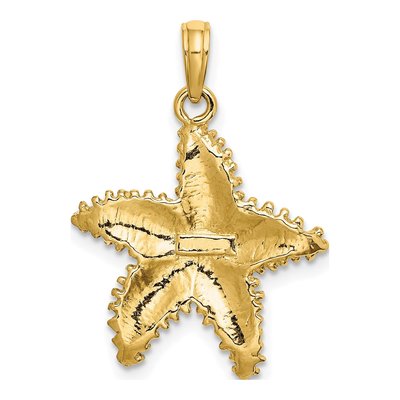 10K Yellow Gold Starfish Pendant – view 5