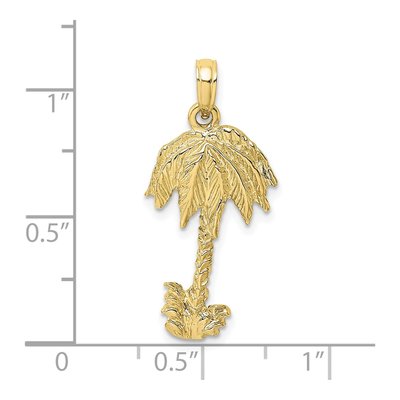 10K Yellow Gold Palm Tree Pendant – view 4