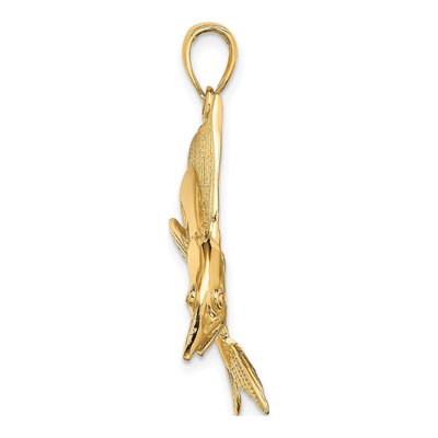 10K Yellow Gold Large Marlin Charm – view 3