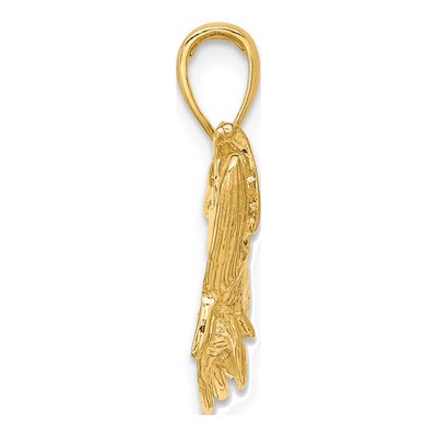 10K Yellow Gold Tarpon Fish Pendant – view 2