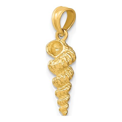 10K Yellow Gold 3D Mini Wentletrap Shell Charm – view 6