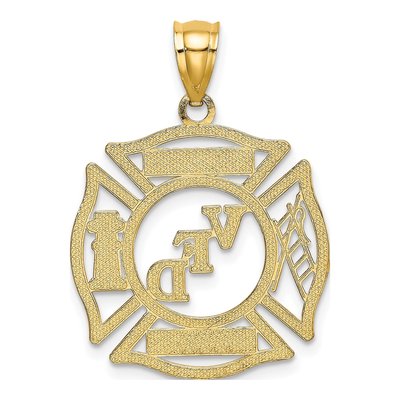 10K Yellow Gold VFD Dwight Member Shield Charm – view 5