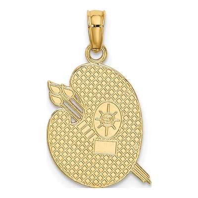 10K Yellow Gold Painters Palette Pendant – view 5