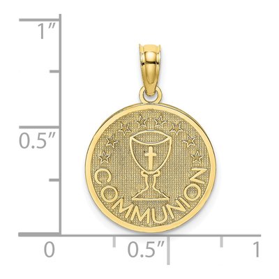 10K Yellow Gold Communion Cup Pendant – view 4