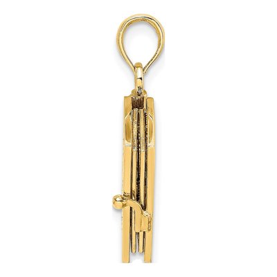 10K Yellow Gold 3D Holy Bible Pendant – view 3