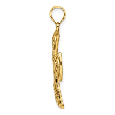 10K Yellow Gold Filigree Cross Pendant – view 3
