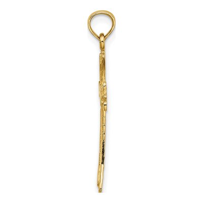 10K Yellow Gold Cross Pendant – view 3
