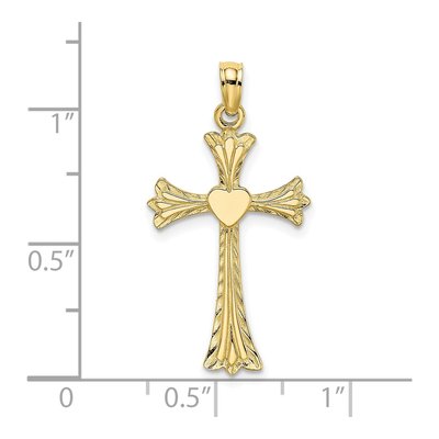10K Yellow Gold Cross Pendant – view 4