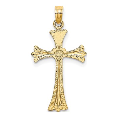 10K Yellow Gold Cross Pendant – view 5