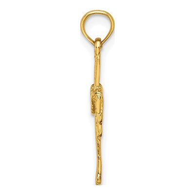 10K Yellow Gold Cross Pendant – view 3