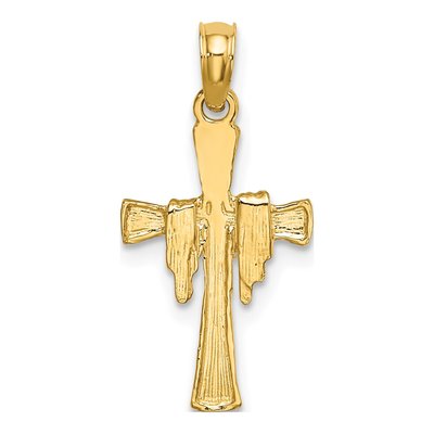 10K Yellow Gold Cross Pendant – view 5