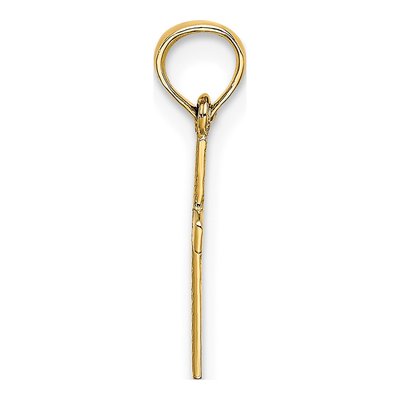 10K Yellow Gold Mini Cross Heart Pendant – view 3