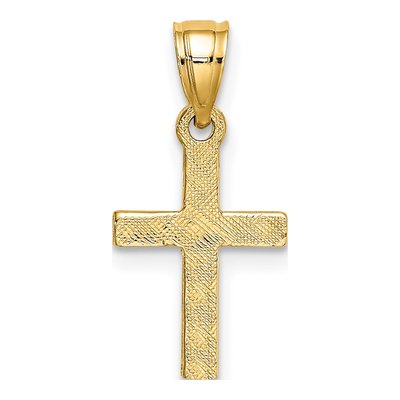 10K Yellow Gold Mini Cross Pendant – view 5