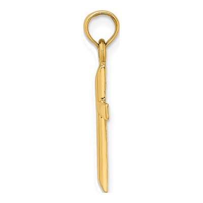 10K Yellow Gold Cross Pendant – view 3