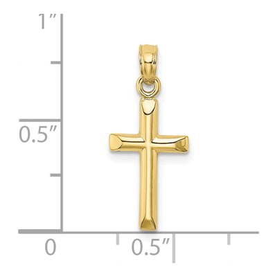 10K Yellow Gold Cross Pendant – view 4