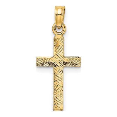 10K Yellow Gold Cross Pendant – view 5