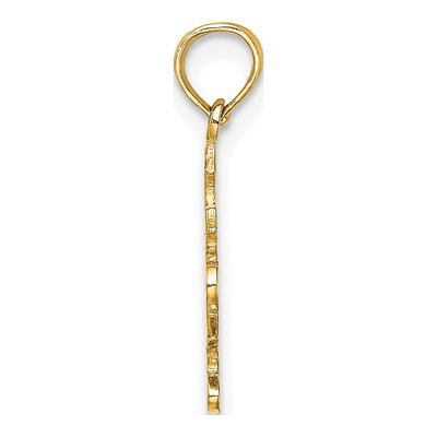 10K Yellow Gold Jesus Cross Heart Pendant – view 3