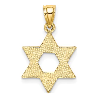 10K Yellow Gold Star of David Charm – view 5