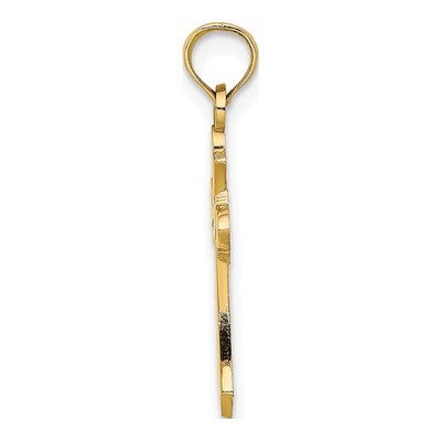 10K Yellow Gold Cross Pendant – view 2