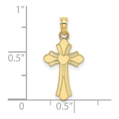 10K Yellow Gold Cross Pendant – view 3