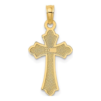 10K Yellow Gold Cross Pendant – view 4