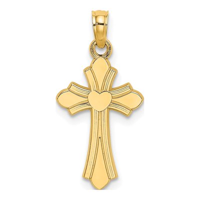 10K Yellow Gold Cross Pendant