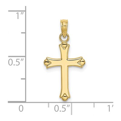 10K Yellow Gold Cross Pendant – view 4