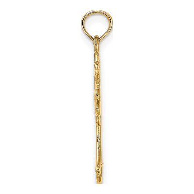 10K Yellow Gold Dove Cross Pendant – view 3