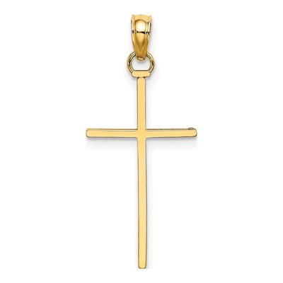 10K Yellow Gold Cross Pendant – view 5