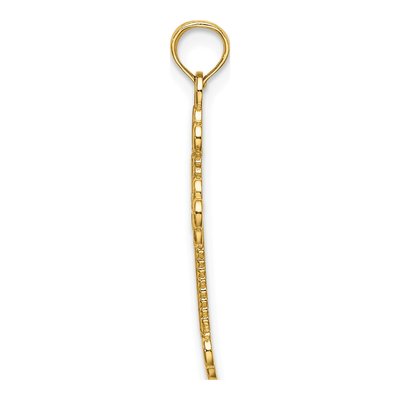 10K Yellow Gold Textured Cross Pendant – view 3