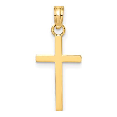 10K Yellow Gold Small Latin Cross Charm