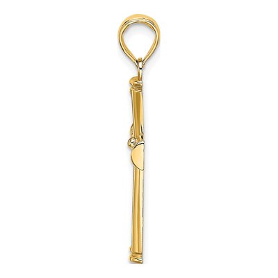 10K Yellow Gold Cut-Out Cross Pendant – view 3