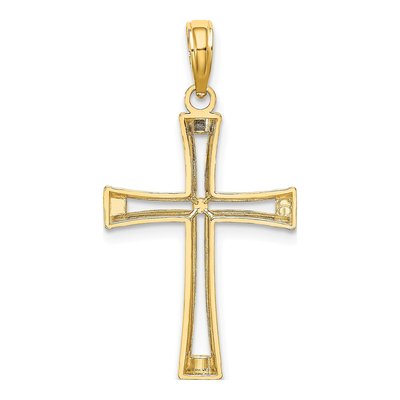 10K Yellow Gold Cut-Out Cross Pendant – view 5