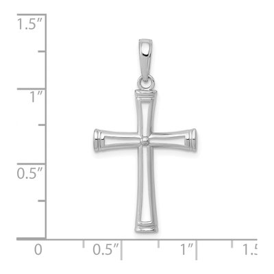 10K White Gold Cut-Out Cross Pendant – view 2