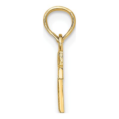10K Yellow Gold Mini Cross Charm – view 3