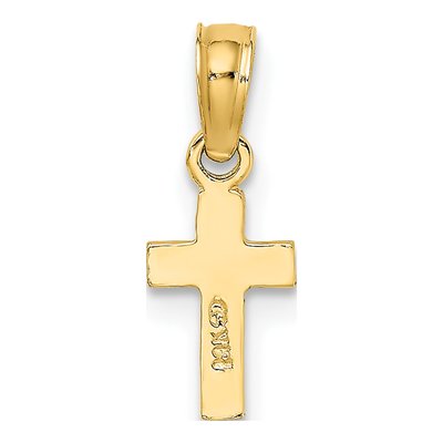 10K Yellow Gold Mini Cross Charm – view 5