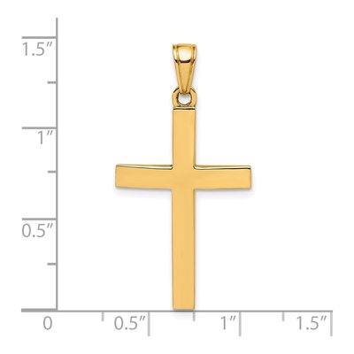 10K Yellow Gold Large Latin Cross Charm – view 4