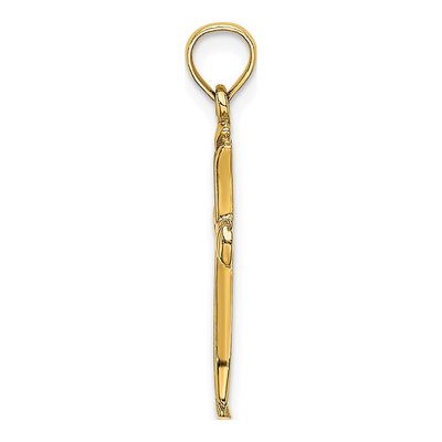 10K Yellow Gold Cut-Out Cross Pendant – view 3