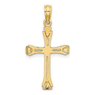 10K Yellow Gold Cut-Out Cross Pendant – view 5