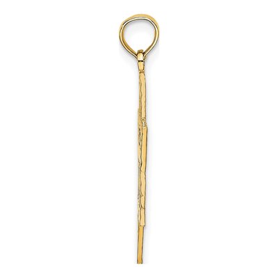 10K Yellow Gold Star of David Chai Pendant – view 2