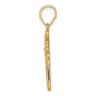 10K Yellow Gold Cross Charm – view 3