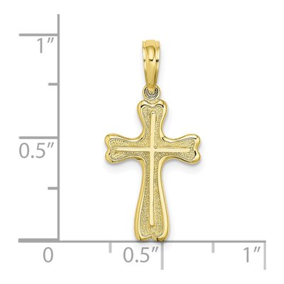10K Yellow Gold Cross Charm – view 4