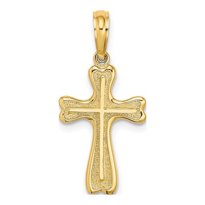 10K Yellow Gold Cross Charm