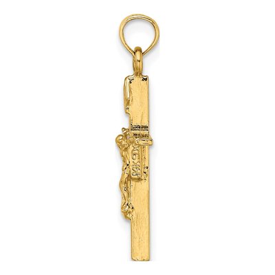 10K Yellow Gold INRI Crucifix Pendant – view 3